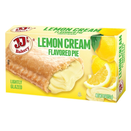 JJ's Bakery Lemon Cream Pie Shrink Wrap, 4 x 12 x 4 oz Case - Bakery & Desserts