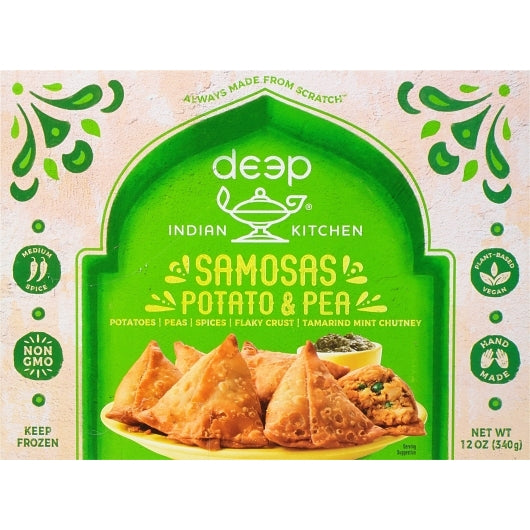 Deep Indian Kitchen POTATO & PEA SAMOSAS WITH CHUTNEY, 6 x 12 oz Case - DOT product image 2