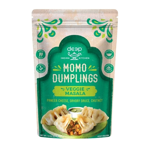 Deep Indian Kitchen Veggie Masala Momo Dumplings, 8 x 7.8 oz Case - Frozen Snacks & Appetizers