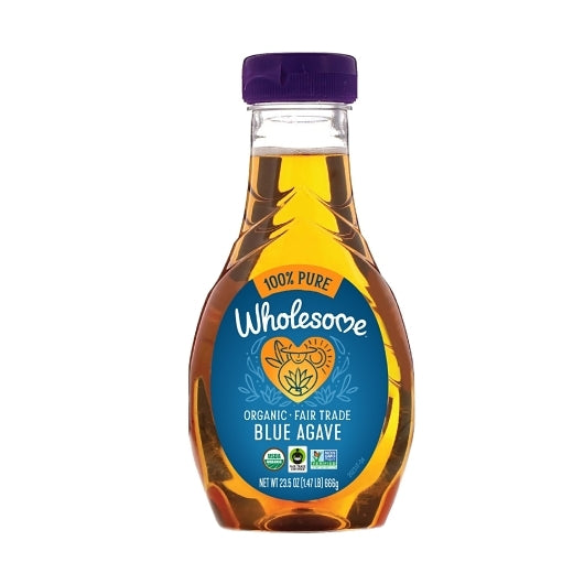 Wholesome Organic Agave Blue Syrup Bottle, 6 x 23.5 oz Case - Beverages