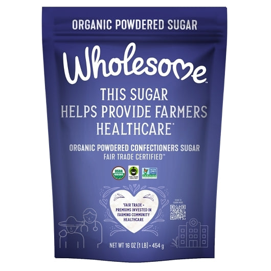 Wholesome Sweetener Organic Powdered Sugar, 6 x 1 lb Case - Pantry Ingredients
