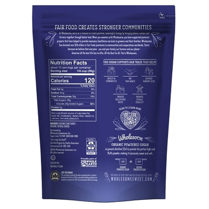 Wholesome Sweetener Organic Powdered Sugar, 6 x 1 lb Case - DOT product image 3