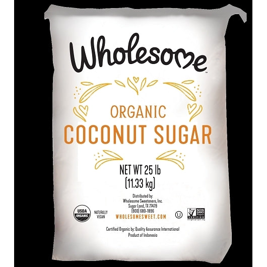 Wholesome Sweetener Organic Sugar Coconut Palm, 1 x 25 lb Case - Pantry Ingredients