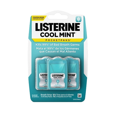 Listerine Cool Mint Pocketpaks, 6 x 6 x 72 ct Case - Health & Personal Care