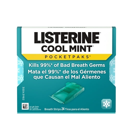 Listerine Pocketpaks Coolmint Breath Strips, 12 x 12 x 24 ct Case - Health & Personal Care