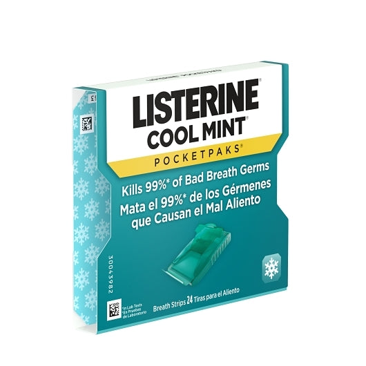 Listerine Pocketpaks Coolmint Breath Strips, 12 x 12 x 24 ct Case - DOT product image 2