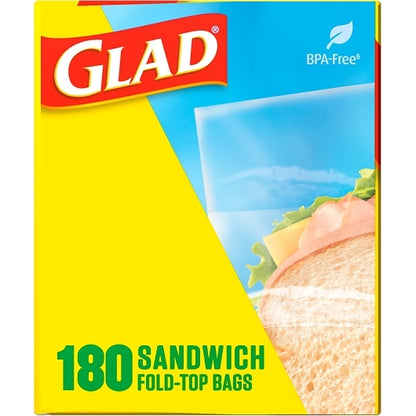 Glad FOLD TOP SANDWICH FOOD STORAGE, 12 x 180 ct Case - DOT product image 8