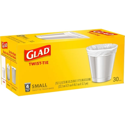 Glad GARBAGE BAG FLAT TOP SMALL, 6 x 30 ct Case - DOT product image 6