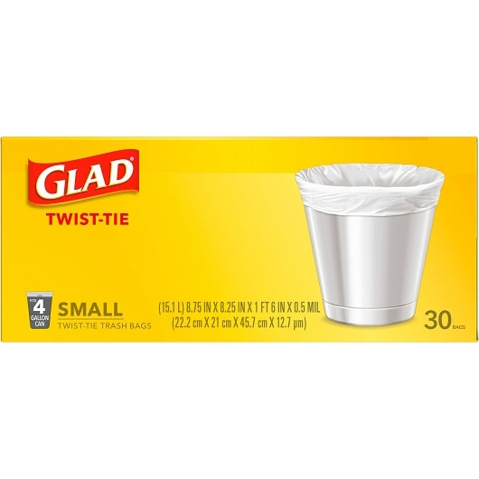 Glad GARBAGE BAG FLAT TOP SMALL, 6 x 30 ct Case - DOT product image 3