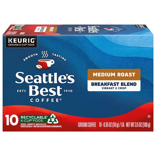 Seattle's Best Coffee Ground Breakfast Blend Coffee K-Cup, 6 x 3.5 oz Case - Coffee & Tea