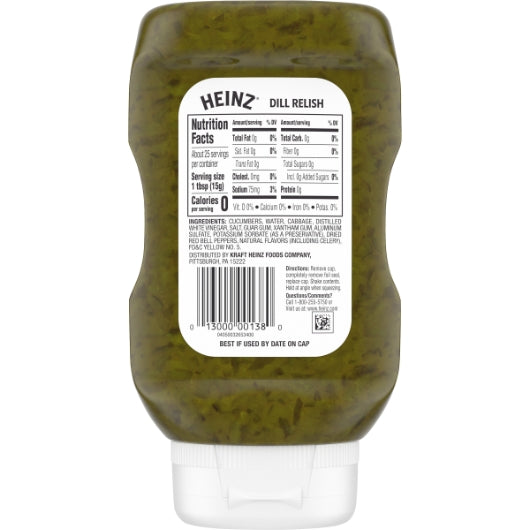 Heinz Easy Squeeze Dill Relish Jar, 12 x 375 ML Case - DOT product image 6