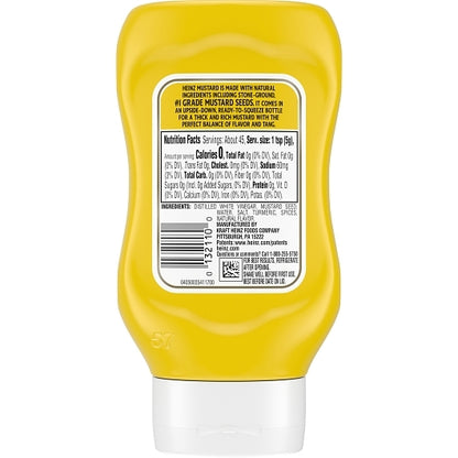 Heinz Yellow Mustard Bottle, 12 x 226 GR Case - DOT product image 8