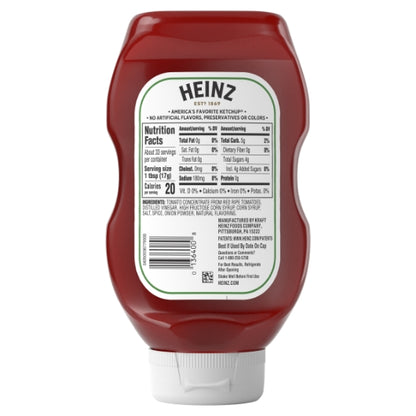 Heinz Easy Squeeze Clear Upside Down Ketchup Bottle, 12 x 1.25 lb Case - DOT product image 6