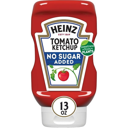 Heinz No Sugar Added Ketchup Bottle, 6 x 369 GR Case - DOT product image 3