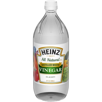 White Glass Vinegar Distilled White Vinegar Bottle, 12 x 946 ML Case - Front/center packaged product image