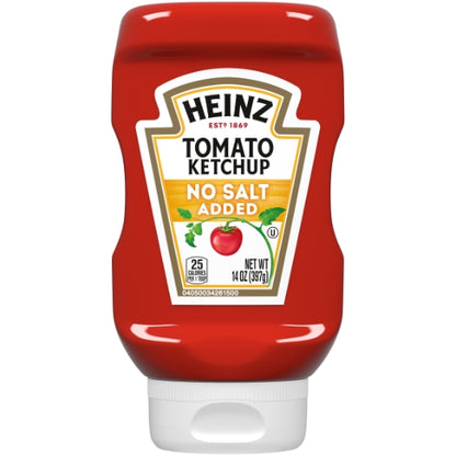 Heinz No Salt Ketchup Bottle, 6 x 14 oz Case - DOT product image 2