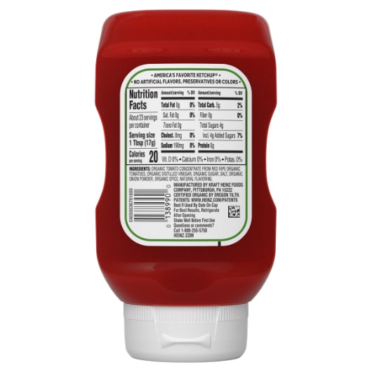 Heinz Organic Ketchup Bottle, 6 x 14 oz Case - DOT product image 5