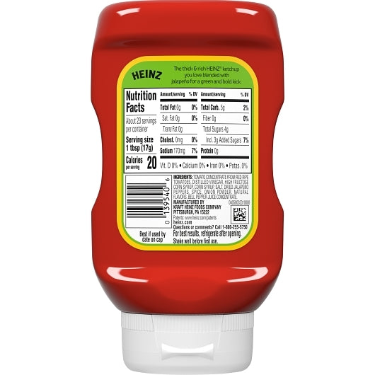 Heinz Jalapeno Ketchup Bottle, 6 x 397 GR Case - DOT product image 5