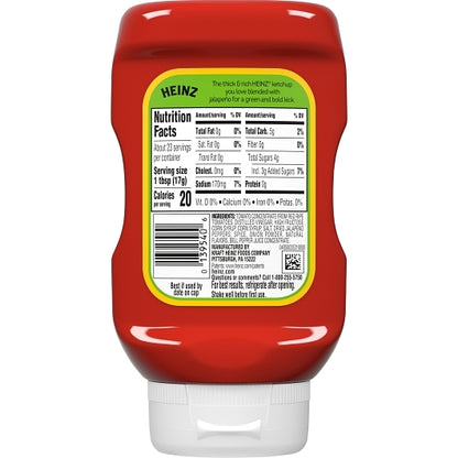 Heinz Jalapeno Ketchup Bottle, 6 x 397 GR Case - DOT product image 5