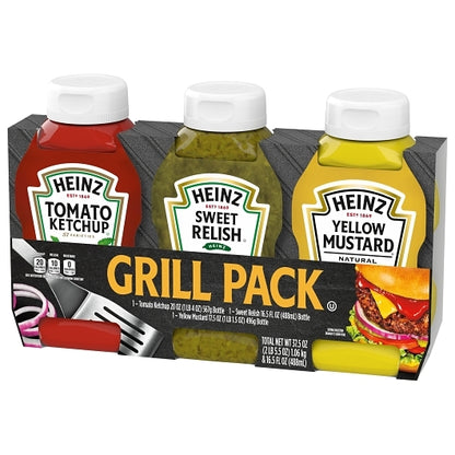 Heinz Assorted Relish, Mustard And Ketchup Picnic Pack, 4 x 54 oz Case - DOT product image 5