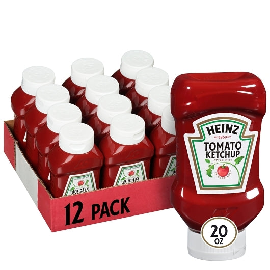 Heinz Foodservice Ketchup Bottle, 12 x 20 oz Case - Condiments & Sauces