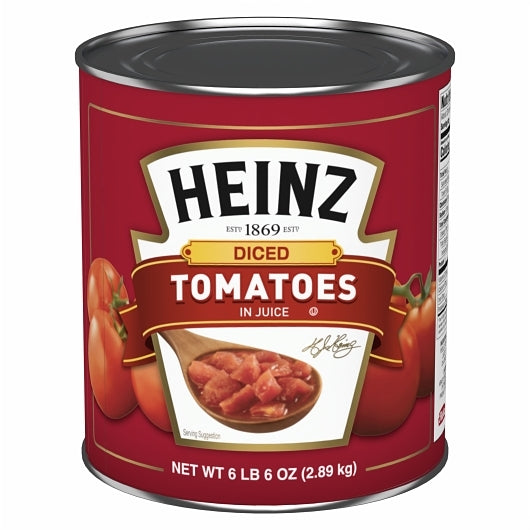 Heinz Diced Tomato in Juice, 6 x 102 oz Case - Condiments & Sauces