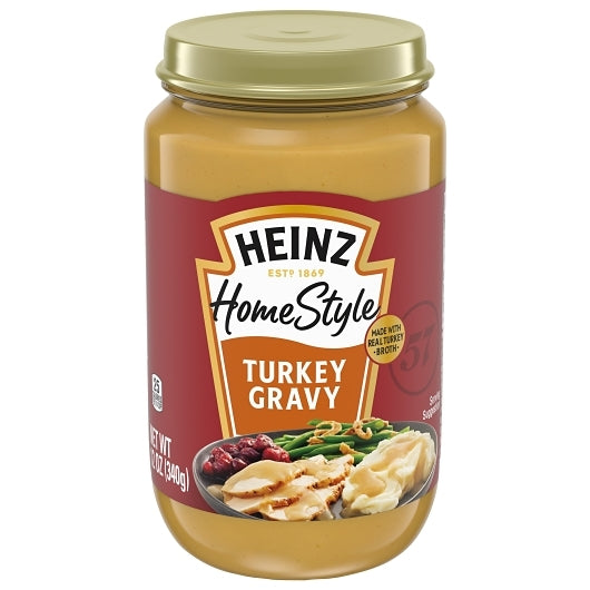 Heinz Homestyle Turkey Gravy Jar, 12 x 340 GR Case - Condiments & Sauces