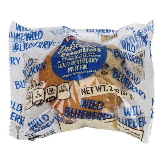 Otis Spunkmeyer Wild Blueberry Muffins, 72 x 2 oz Case - Breads, Rolls & Buns