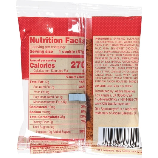 Otis Spunkmeyer Individually Wrapped Thaw And Serve Chocolate Cookie, 72 x 2 oz Case - DOT product image 7
