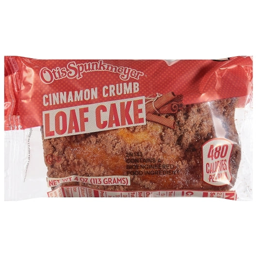 Otis Spunkmeyer Cinnamon With Artificial Flavor Individually Wrapped Loaf Cake, 24 x 4 oz Case - Bakery & Desserts
