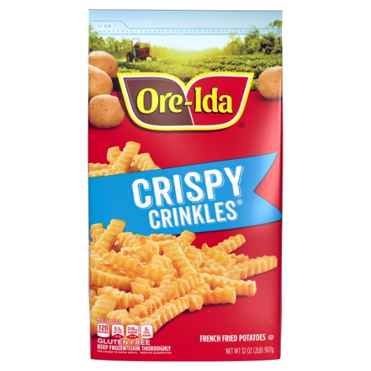 Ore-Ida GOLDEN DEEP Crispy CRINKLE CUT French FRIES, 12 x 907 GR Case - Frozen Potatoes Sides