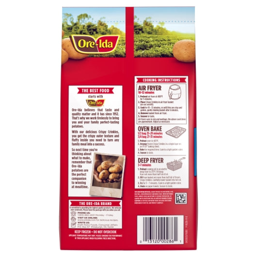 Ore-Ida GOLDEN DEEP Crispy CRINKLE CUT French FRIES, 12 x 907 GR Case - DOT product image 4