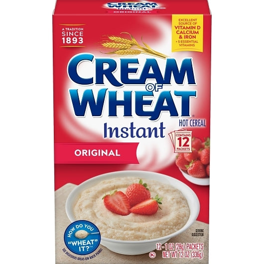 Cream Of Wheat Instant Original Hot Cereal, 12 x 12 oz Case - Breakfast Foods