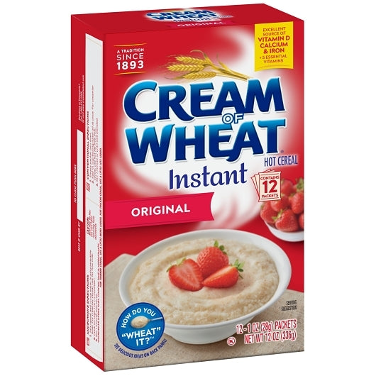 Cream Of Wheat Instant Original Hot Cereal, 12 x 12 oz Case - DOT product image 3