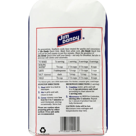 Jim Dandy QUICK GRITS 5 POUND, 8 x 5 lb Case - DOT product image 3