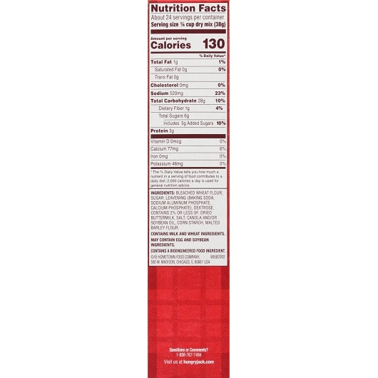 Hungry Jack Complete Buttermilk Pancake Mix, 6 x 32 oz Case - DOT product image 6
