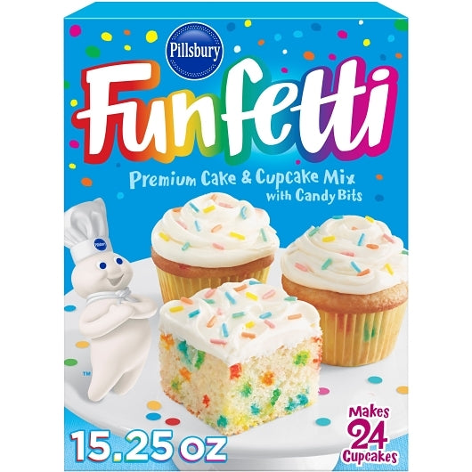 Pillsbury Funfetti Cake Mix, 12 x 15.25 oz Case - GS1 mobile-ready hero image