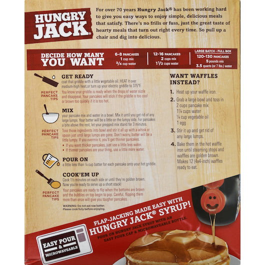 Hungry Jack Complete Buttermilk Pancake Mix, 6 x 80 oz Case - DOT product image 2