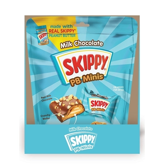 Skippy Milk Chocolate Peanut Butter Minis Individually Wrapped, 6 x 1 each Case - Candy & Confections