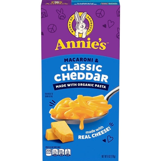 Annie's Mild Cheddar Macaroni & Cheese, 12 x 6 oz Case - Prepared Foods
