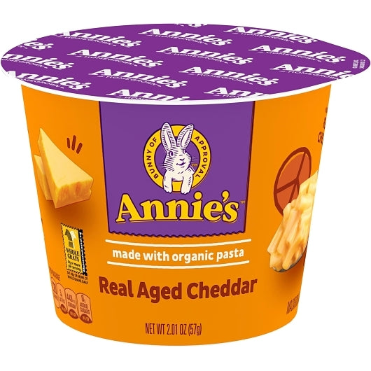 Annie's Real Aged Cheddar Macaroni & Cheese Pasta, 12 x 2.01 oz Case - DOT product image 2