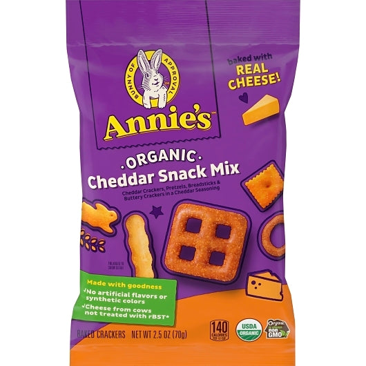 Annie's Organic Cheddar Snack Mix, 12 x 2.5 oz Case - DOT product image 2