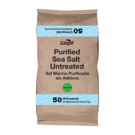 Cargill Sea Salt Purified Untreated, 1 x 50 lb Case - Spices Seasonings