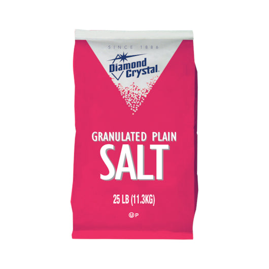Diamond Crystal Granulated Plain Diamond Salt, 1 x 25 lb Case - Spices Seasonings