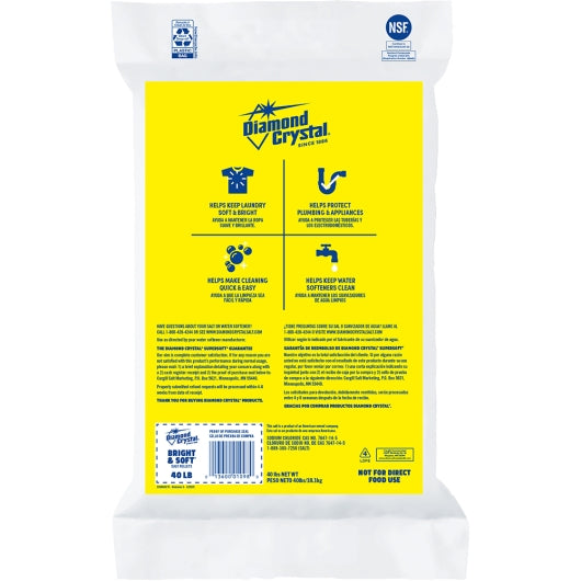 Diamond Crystal WATER CONDITIONING SALT PELLETS, 1 x 40 lb Case - DOT product image 2