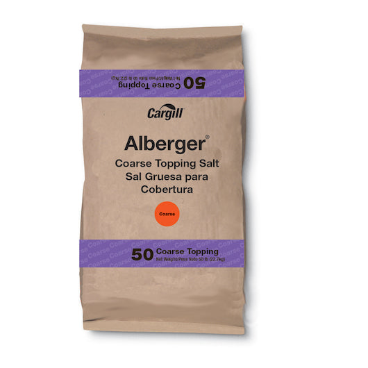 Cargill Alberger Coarse Topping Flake Salt, 1 x 50 lb Case - Spices Seasonings