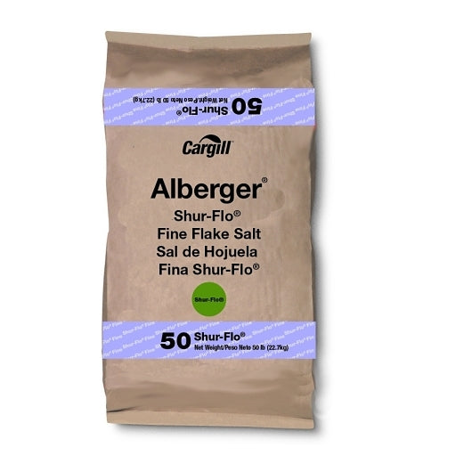 Alberger Shur Flo Salt Fine Flake Shurflo Alberger Non-Iodized, 1 x 50 lb Case - DOT product image 4