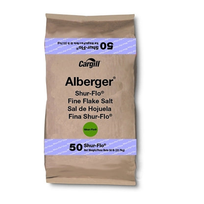 Alberger Shur Flo Salt Fine Flake Shurflo Alberger Non-Iodized, 1 x 50 lb Case - DOT product image 4