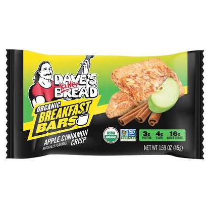 Dave's Killer Bread Organic Crisp Apple Cinnamon Breakfast Bar, 48 x 1.59 oz Case - Snack Bars & Granola Bars