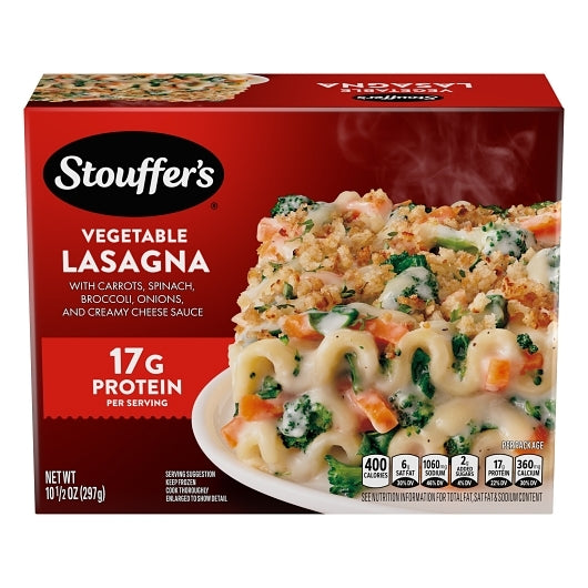 Stouffer's Vegetable Lasagna, 12 x 10.5 oz Case - Prepared Foods